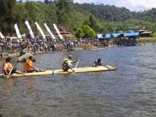 Download this The Race Bamboo Oars Lau Kawar Lake picture